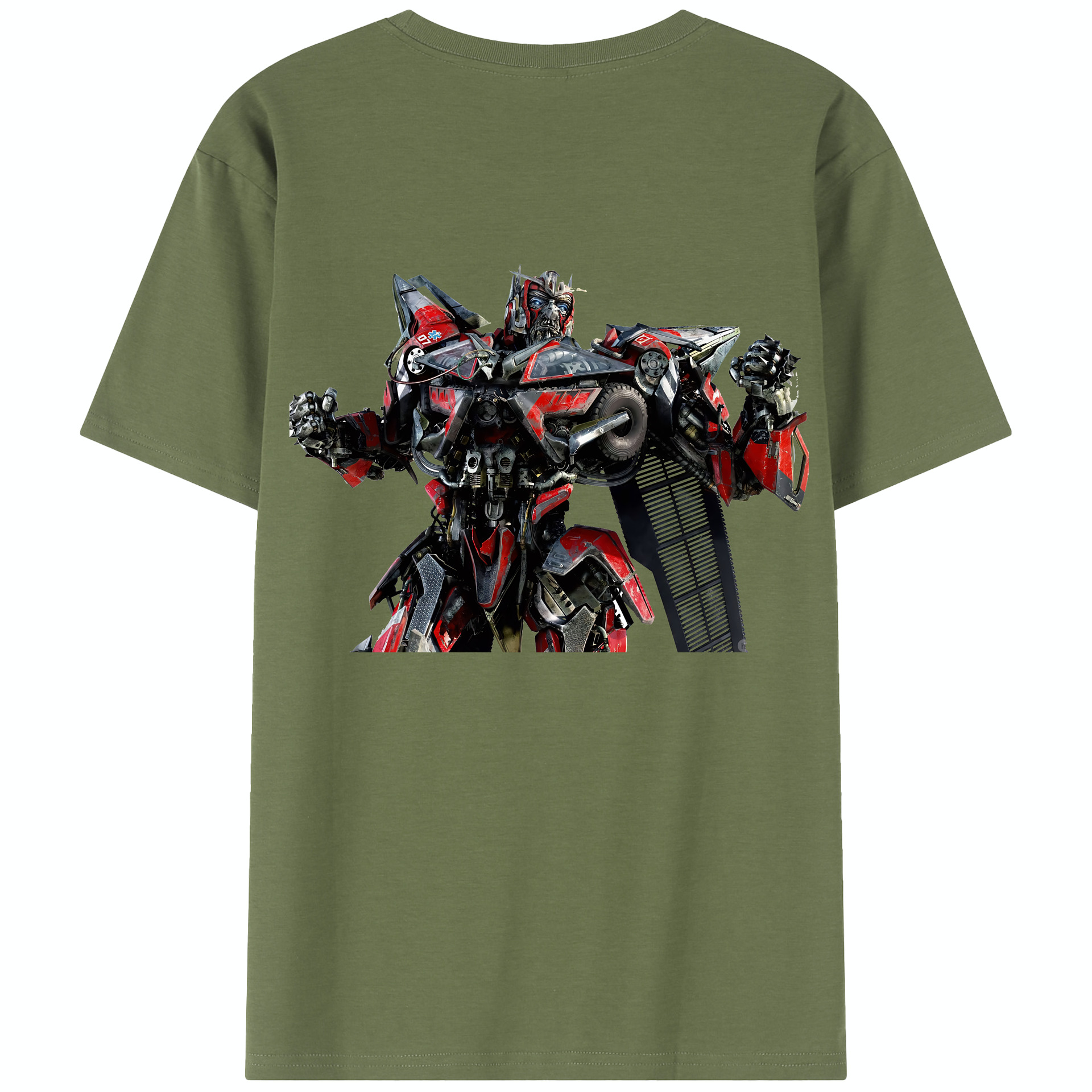 （画像用） Transformers トランスフォーマー 綿100％半袖Tシャツ（背面プリント）